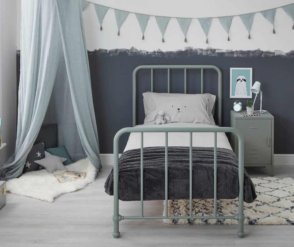 Grey kids bedroom