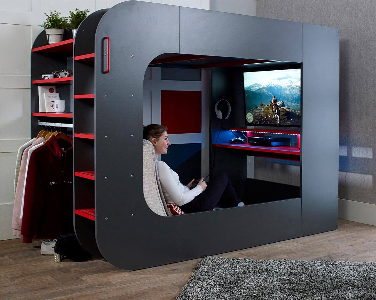 Gaming high sleeper beds