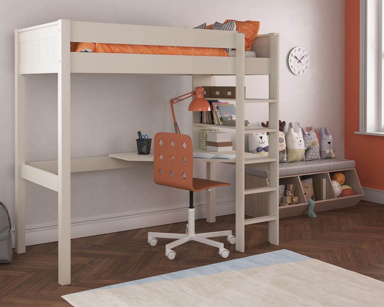 Stompa CK White High Sleeper Bed