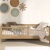 Woody Solid Oak Starter Bed with Safety Rail