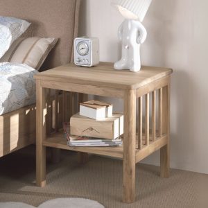 Woody Solid Oak Bedside Table