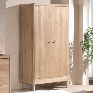 Woody Solid Oak 2 Door Wardrobe