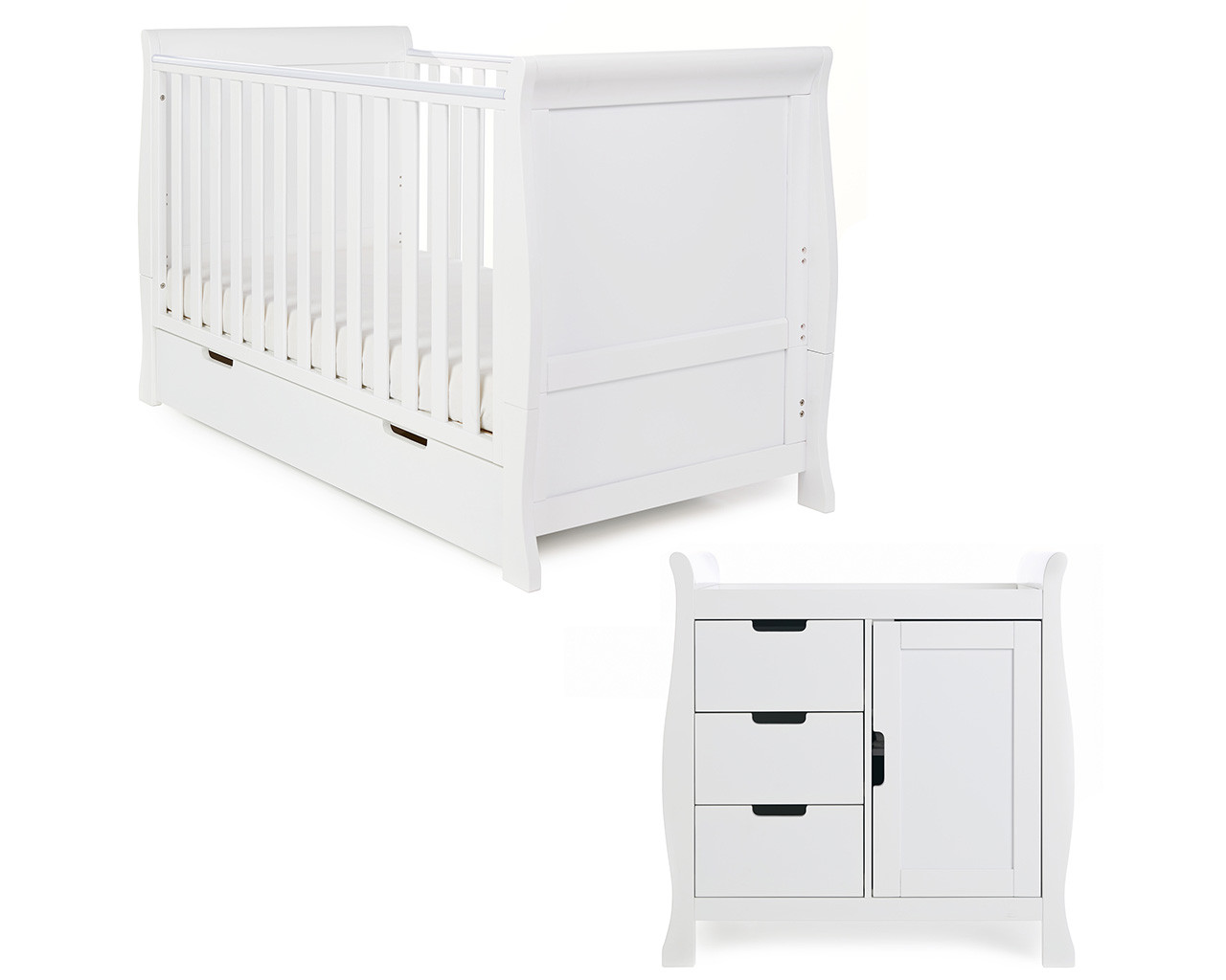 Stamford Classic Sleigh 2 Piece Room Set White - Image 2