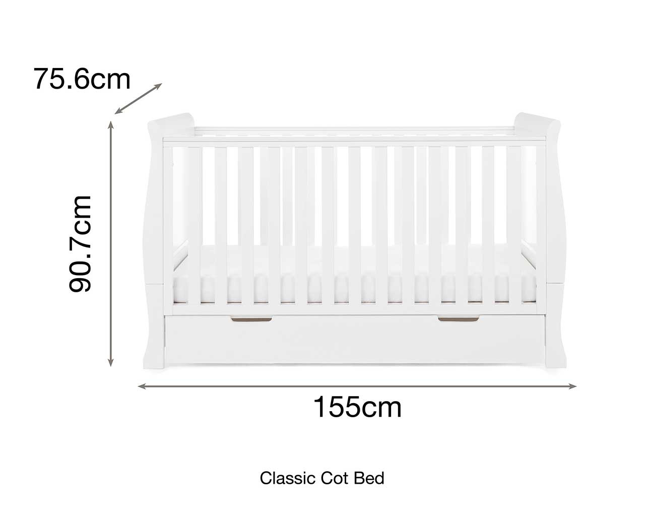 Stamford Classic Sleigh 2 Piece Room Set White - Image 5
