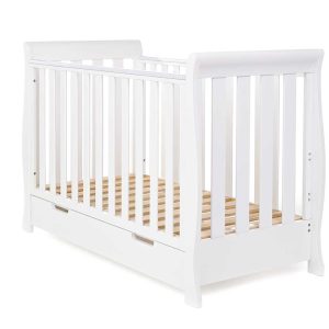 Alternative view of Stamford Mini Sleigh Cot White