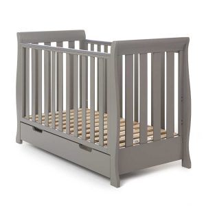 Alternative view of Stamford Mini Sleigh Cot Taupe