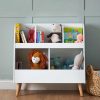 Maya Bookcase / Toy Storage Chest White & Natural