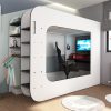 Podbed Gaming Highsleeper in White (90x200cm)