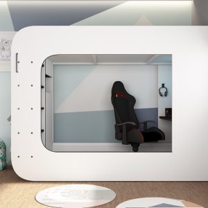 Podbed Gaming Highsleeper in White (90x200cm) - Image 4
