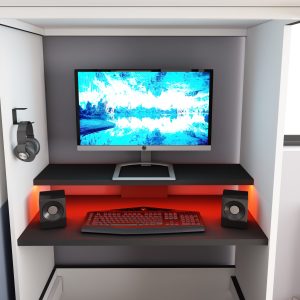 Podbed Gaming Highsleeper in White (90x200cm) - Image 3