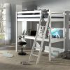 Breeze Solid Wood High Sleeper Bed with Wide Desk