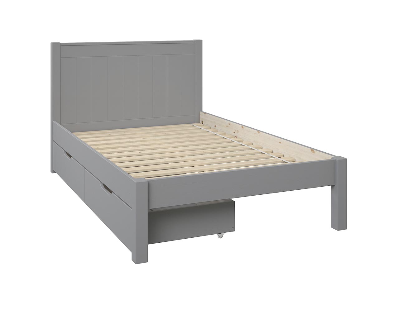 Stompa Classic Grey Low End Small Double Bed - Image 4