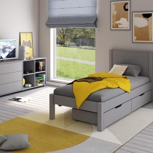 Stompa Classic Grey Low End Single Bed