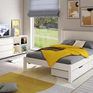 Stompa Classic White Low End Double Bed