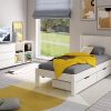 Stompa Classic White Low End Single Bed