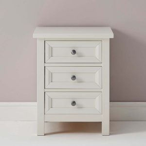 Cambridge 3 Drawer Bedside in White - Image 3