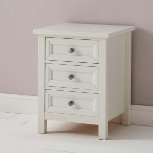 Cambridge 3 Drawer Bedside in White - Image 4