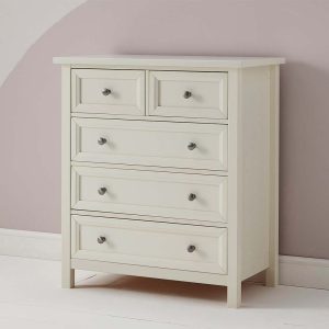 Cambridge 3+2 Drawer Chest in White - Image 4