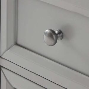 Cambridge 3 Drawer Bedside in Soft Grey - Image 7