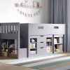 Charlie Midsleeper with Desk and Storage in Grey