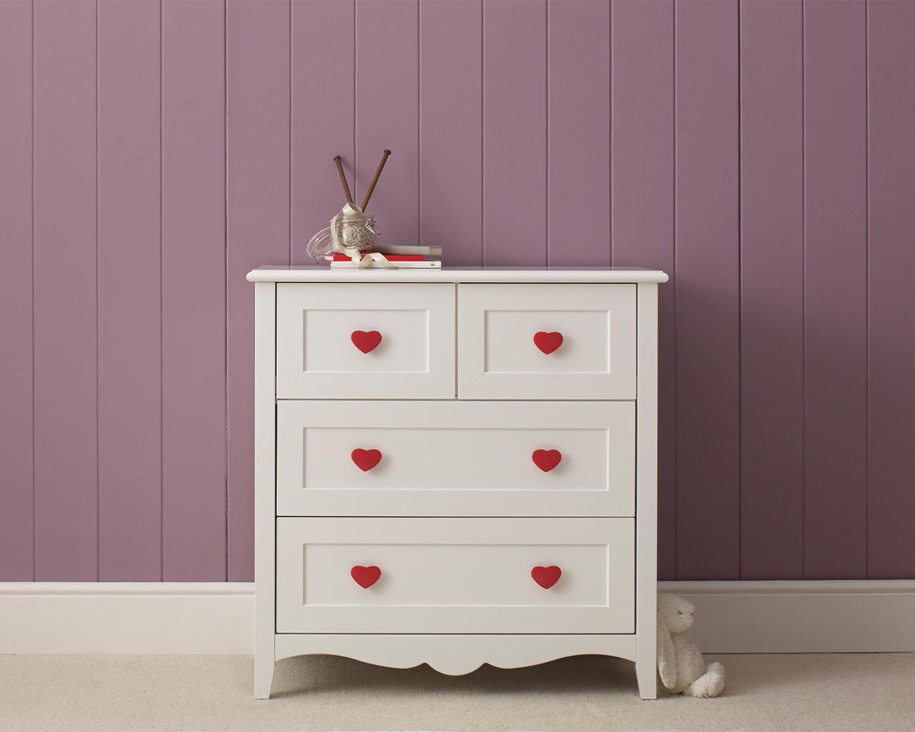 Princess White 4 Drawer Chest - Image 2