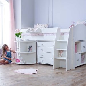 Eli Midsleeper with Pullout Desk, Chest and Cube Storage Unit - Image 4