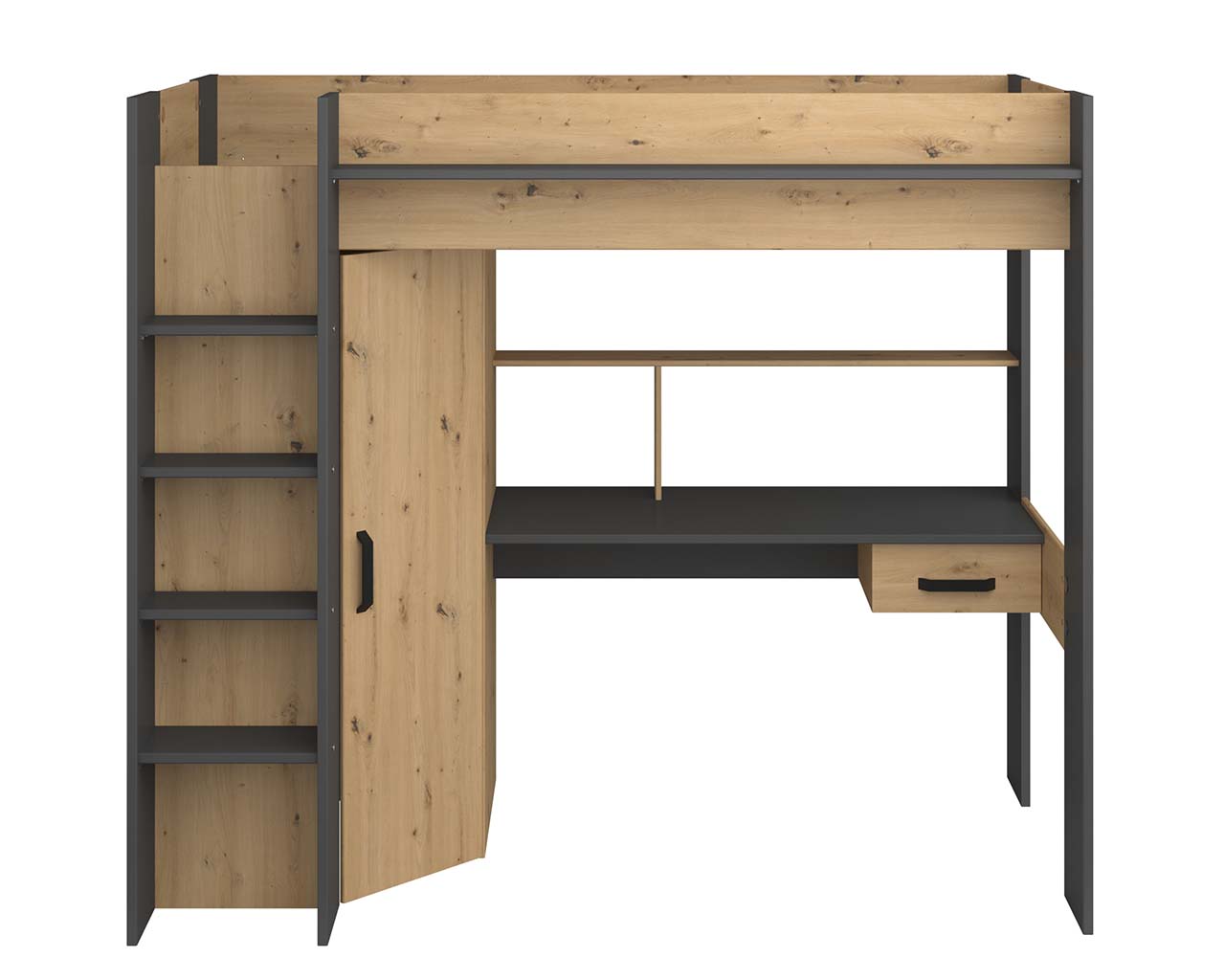 Grayson Highsleeper Bed with Desk & Wardrobe - Image 3