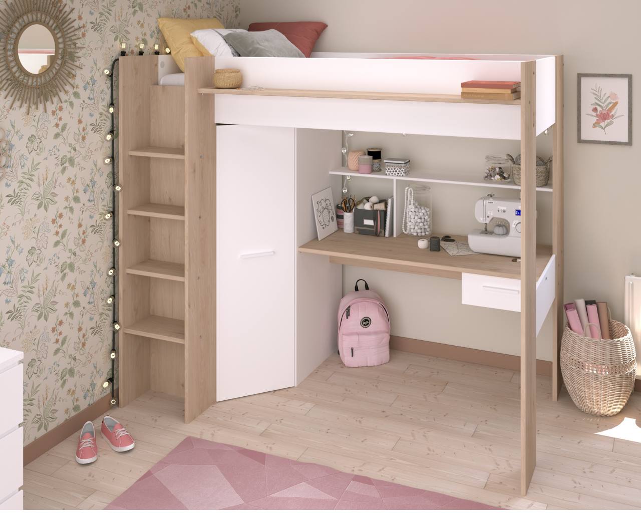 Grayson Highsleeper Bed with Desk & Wardrobe - Image 12