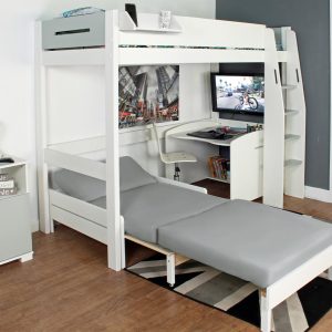 Urban Grey Highsleeper with Desk and Chair bed - Image 3