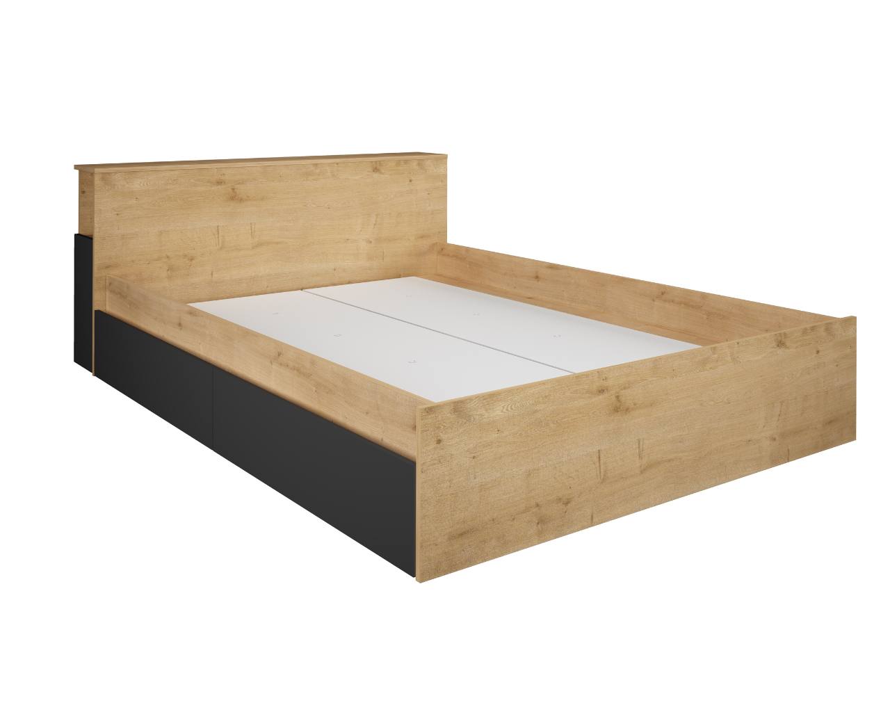 Jazz Double Storage Bed in Oak & Graphite - Image 6