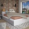 Jazz Double Storage Bed in White & Grey