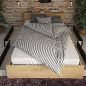 Jazz Double Storage Bed in Oak & Graphite - Image 5