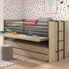 Jordan Midsleeper in Oak with Slide Out Desk