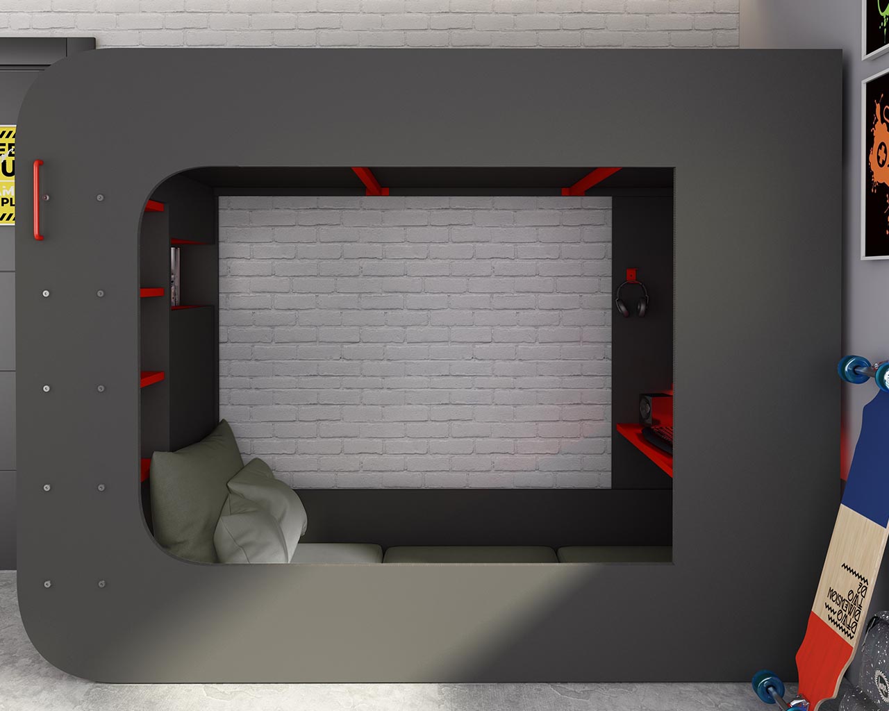 Podbed Gaming Highsleeper 90x200cm - Image 12