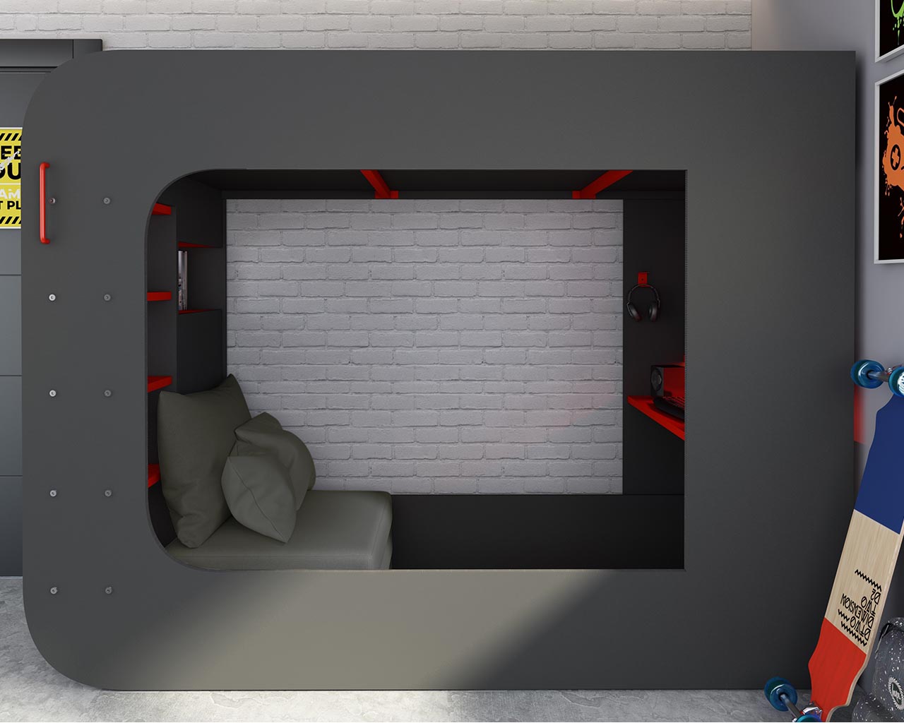 Podbed Gaming Highsleeper 90x200cm - Image 11