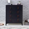 Loop 5 Drawer Chest Black
