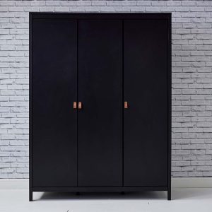 Loop 3 Door Wardrobe Black