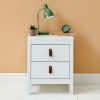 Loop 2 Drawer Bedside White