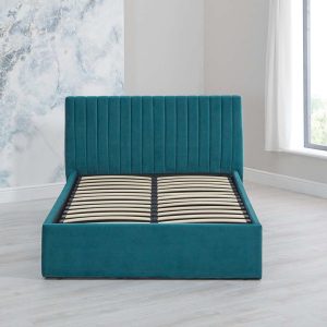 Luca Velvet Double Ottoman Bed - Image 8