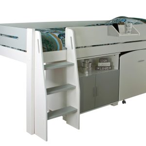 Urban Grey Midsleeper with Pullout Desk and Cupboard - Image 4