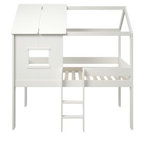 Alternative view of Midi Playhouse Midsleeper Bed with Desk and Cube