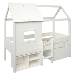 Alternative view of Mini Playhouse Midsleeper Bed with Storage