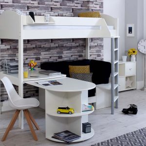 Noah High Sleeper with Extendable Desk and Chair Bed - Image 3