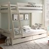 A super spacious triple bunk manufactured from solid sustainable pine and FSC certified. The sturdy frame and solid structure is painted in a non-toxic, water based eco friendly lacquer.  All Noomi beds are FSC certified using solid wood that is sustainable sourced from managed forests.  This is a strong, sturdy bunk built for longevity with generous headroom between the bunks making it comfortable to sit up on the lower bunk.