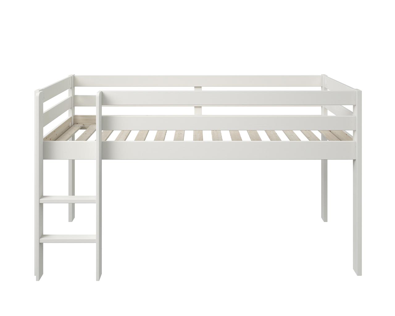 Nora Solid Wood Storage Cabin Midsleeper White - Image 2