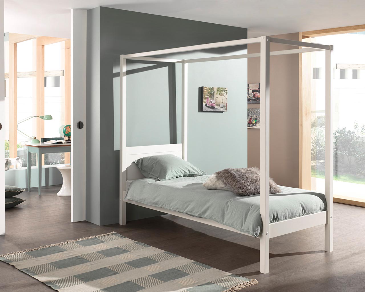 Kari Four Poster Bed White - Image 2