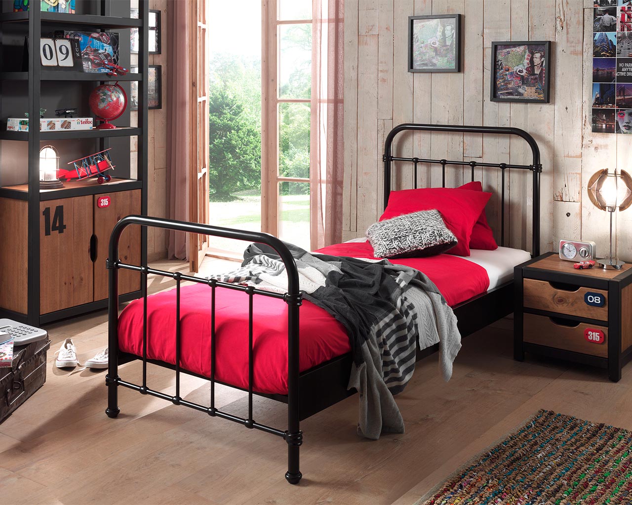 City Metal Single Bed - Image 11