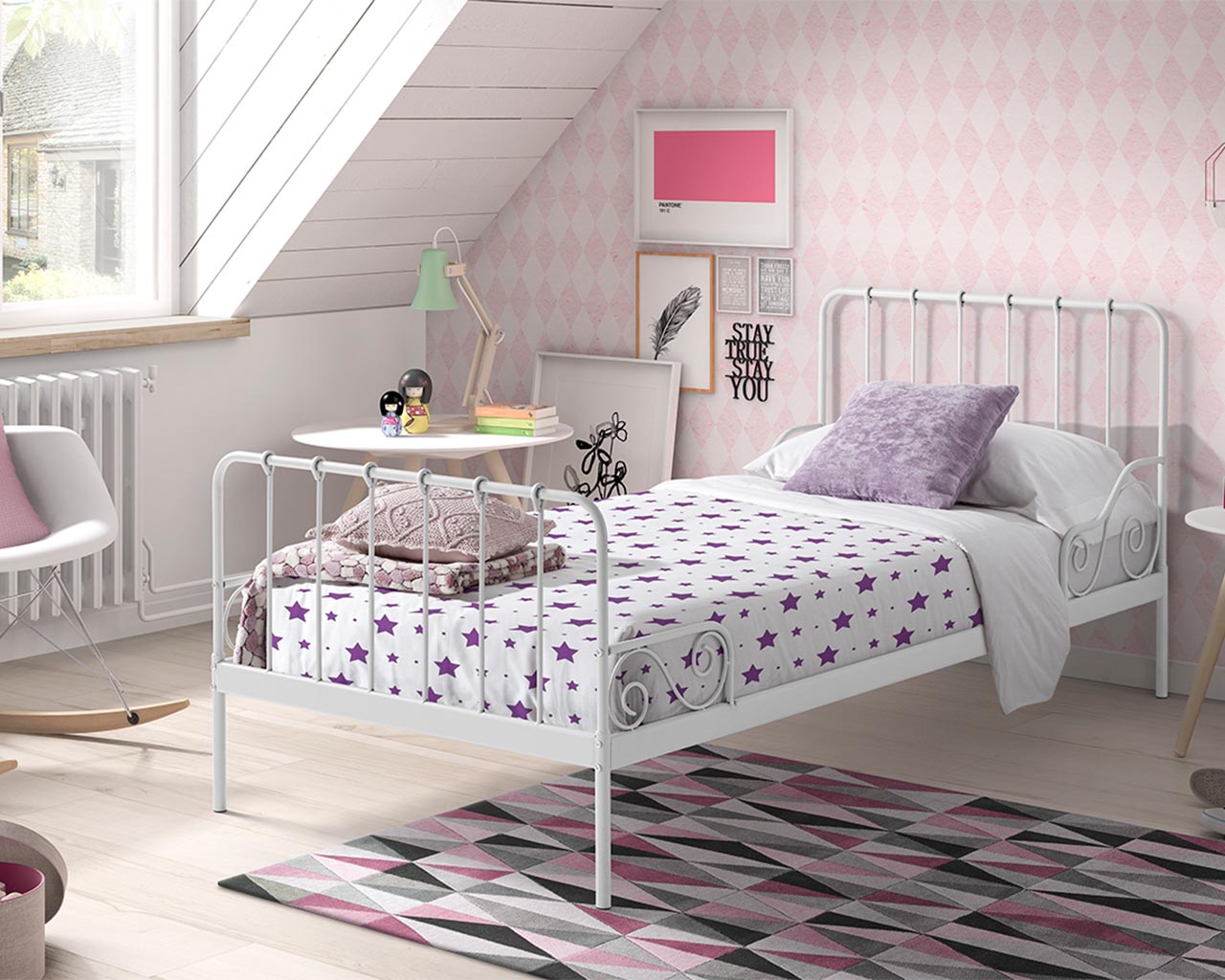 Paris Metal Single Bed - Image 2