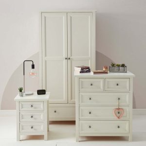 Cambridge 3 Drawer Bedside in White - Image 8