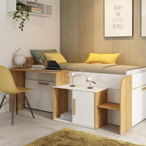 Sacha Storage Midsleeper with Desk